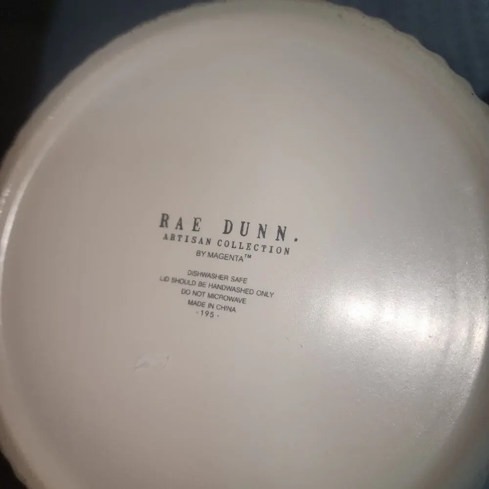 RAE DUNN EUC FLOUR CERAMIC CANISTER JAR & LID